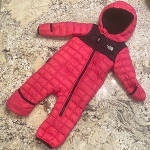 Pink Infant North Face ThermoBall One Piece